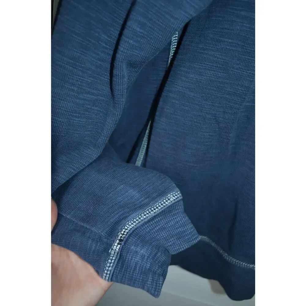 Pima Cotton Blend Nautical Preppy New England Navy Blue Crew Neck Men's Large